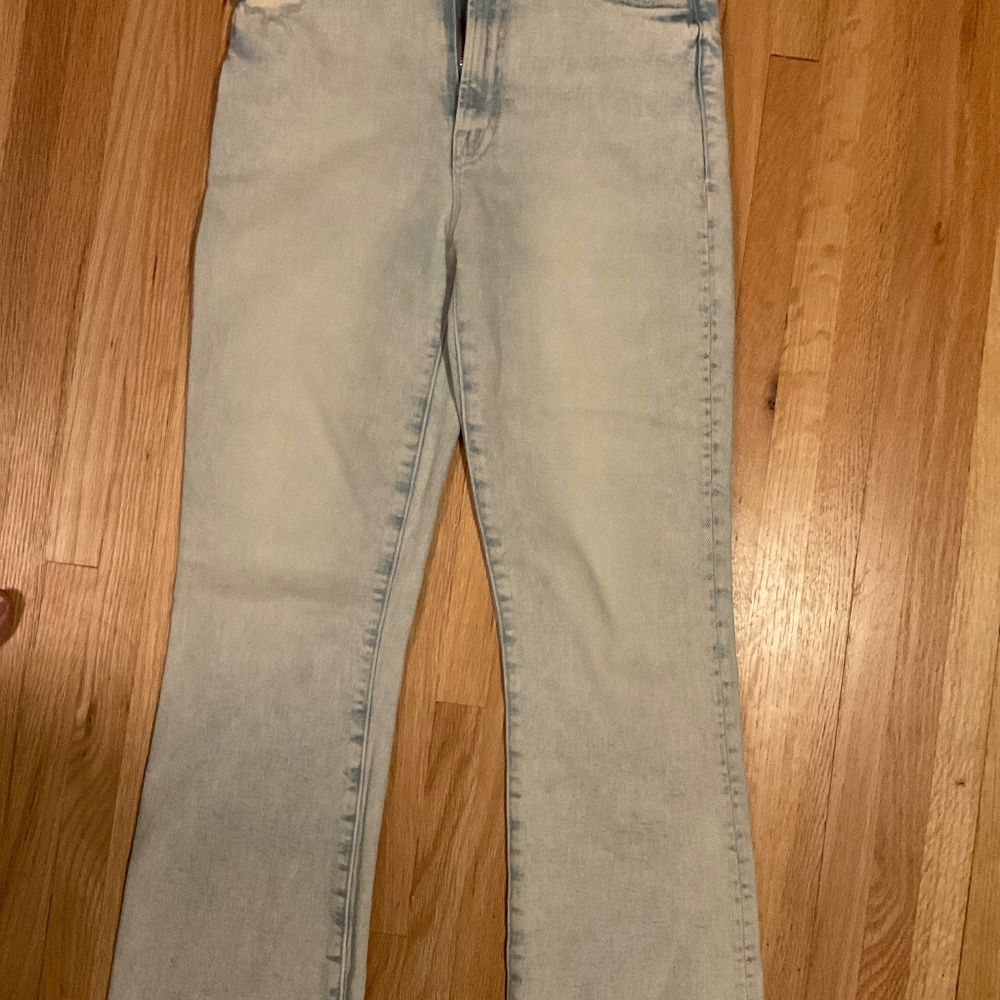 MOTHER The Hustler Ankle Fray in Smooth Sailing Size 27 NWOT
